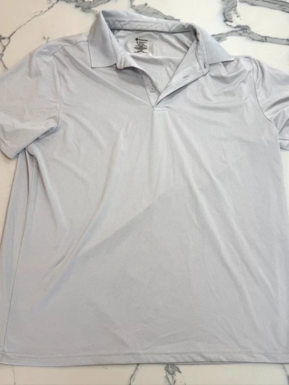 Members Mark Mens Light Gray Performance Polo Shirt XL